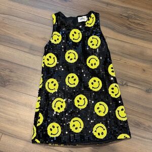Lola & the Boys sequin dress smiley faces size 6